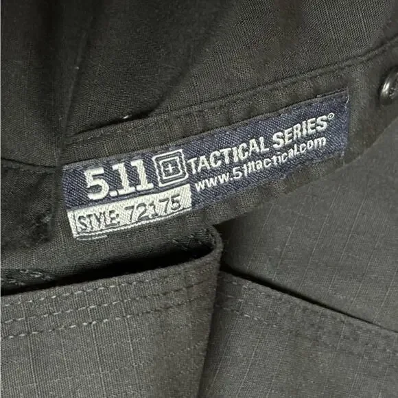 5.11 Tactical Men's Taclite Professional Long-Sleeve Work Shirt, Teflon Treated - Picture 6 of 12
